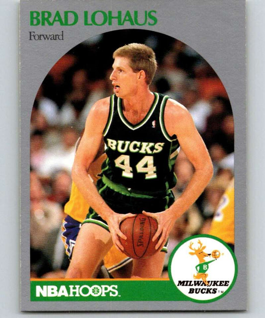 1990-91 Hopps Basketball #178 Brad Lohaus  Milwaukee Bucks  Image 1
