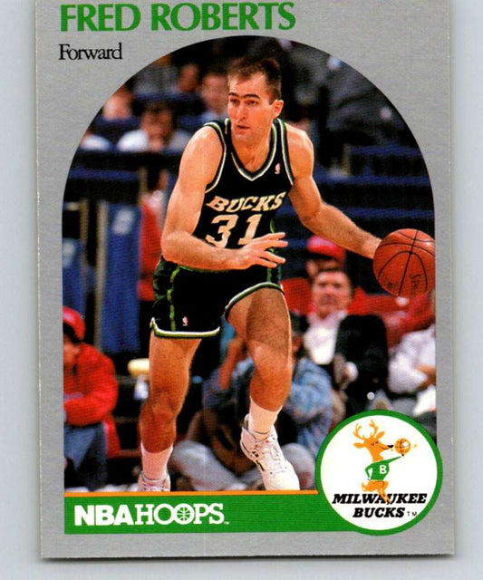 1990-91 Hopps Basketball #181 Fred Roberts  Milwaukee Bucks  Image 1