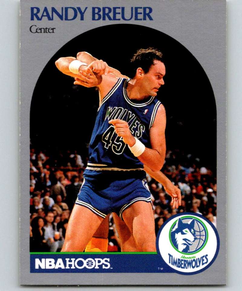 1990-91 Hopps Basketball #184 Randy Breuer Minnesota Timberwolves Image 1