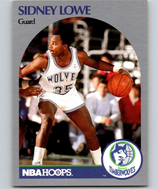 1990-91 Hopps Basketball #187 Sidney Lowe  SP Minnesota Timberwolves  Image 1