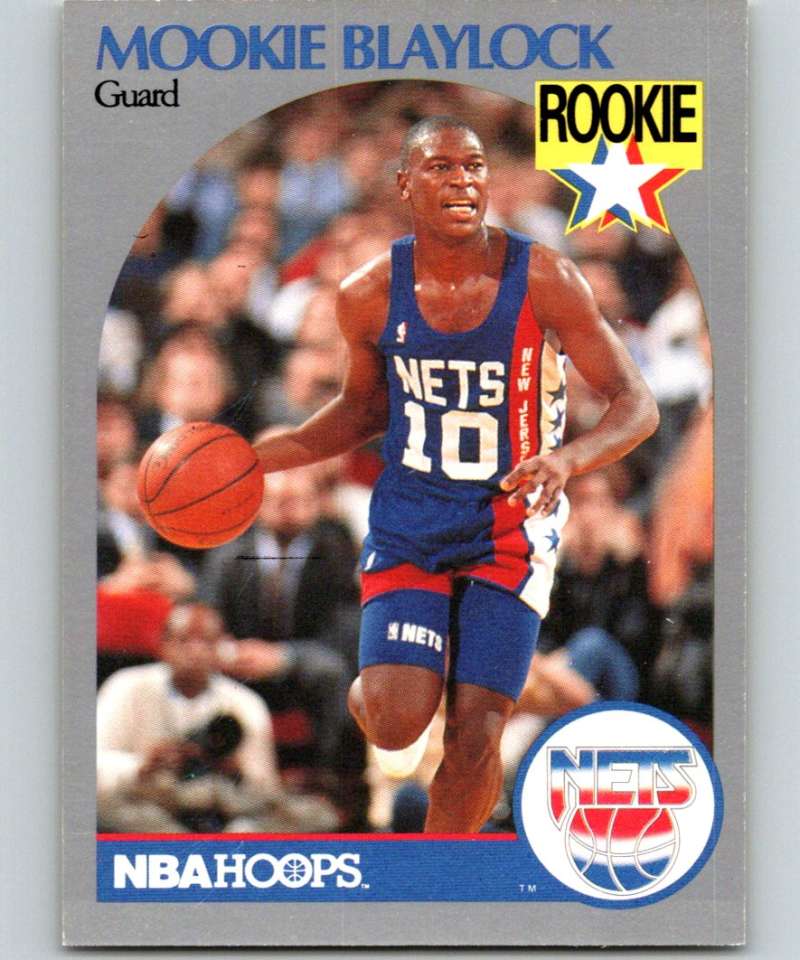 1990-91 Hopps Basketball #193 Mookie Blaylock RC Rookie New Jersey Nets Image 1