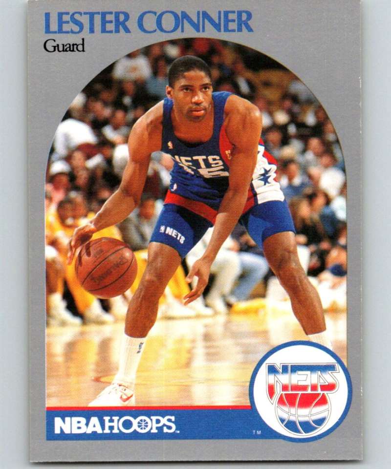 1990-91 Hopps Basketball #195 Lester Conner New Jersey Nets Image 1
