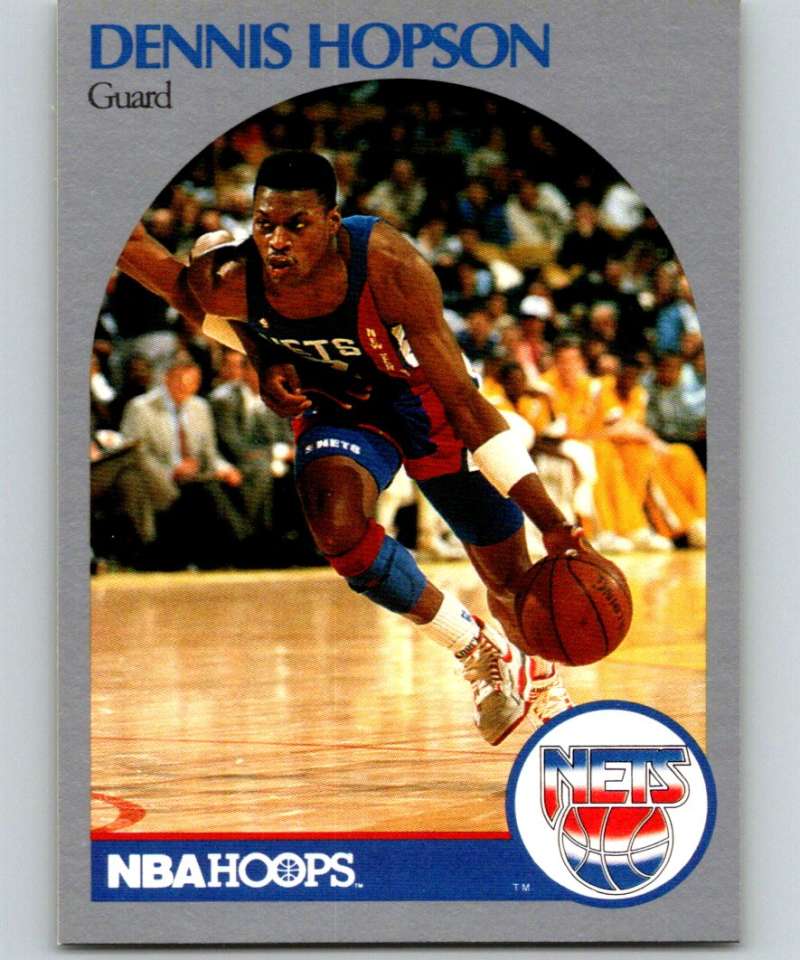 1990-91 Hopps Basketball #199 Dennis Hopson SP New Jersey Nets Image 1