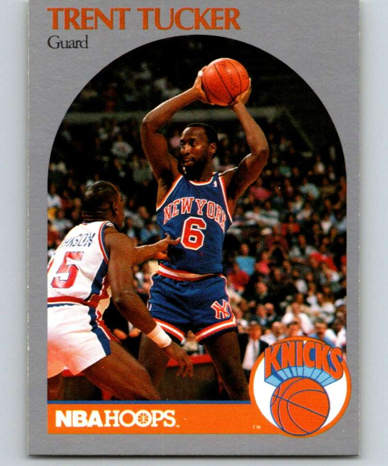 1990-91 Hopps Basketball #208 Trent Tucker New York Knicks Image 1