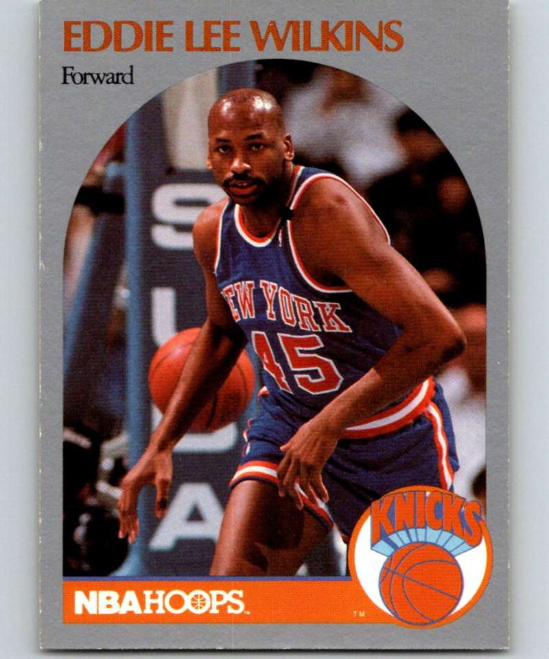 1990-91 Hopps Basketball #211 Eddie Lee Wilkins New York Knicks Image 1