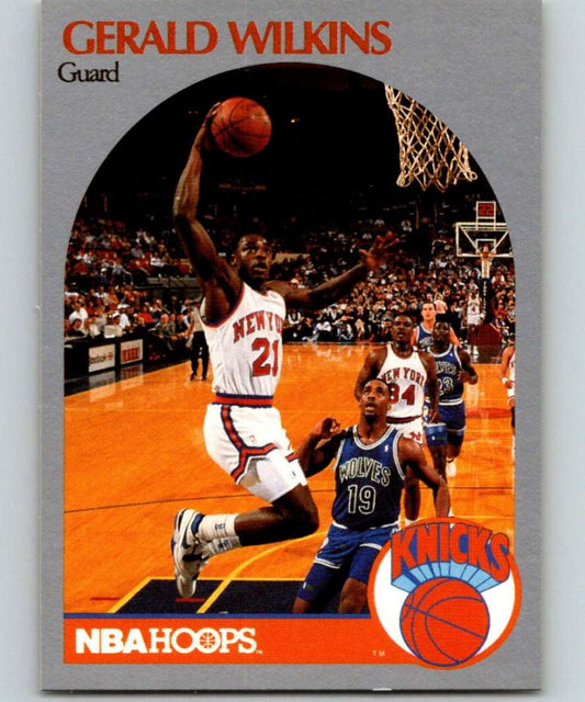 1990-91 Hopps Basketball #212 Gerald Wilkins  New York Knicks  Image 1