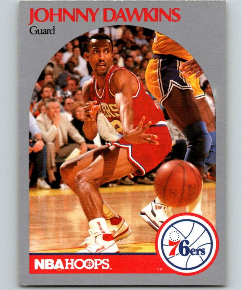 1990-91 Hopps Basketball #227 Johnny Dawkins Philadelphia 76ers Image 1