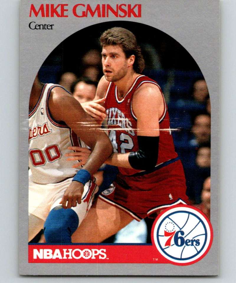 1990-91 Hopps Basketball #228 Mike Gminski Philadelphia 76ers Image 1