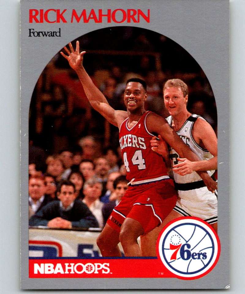 1990-91 Hopps Basketball #230 Rick Mahorn Philadelphia 76ers Image 1
