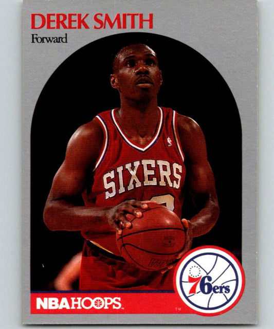 1990-91 Hopps Basketball #231 Derek Smith  SP Philadelphia 76ers  Image 1