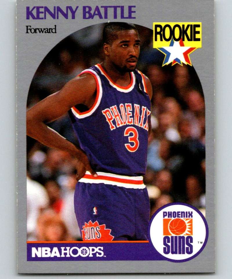 1990-91 Hopps Basketball #233 Kenny Battle RC Rookie Phoenix Suns Image 1