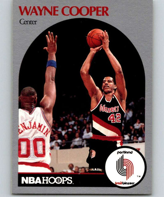 1990-91 Hopps Basketball #244 Wayne Cooper  Portland Trail Blazers  Image 1