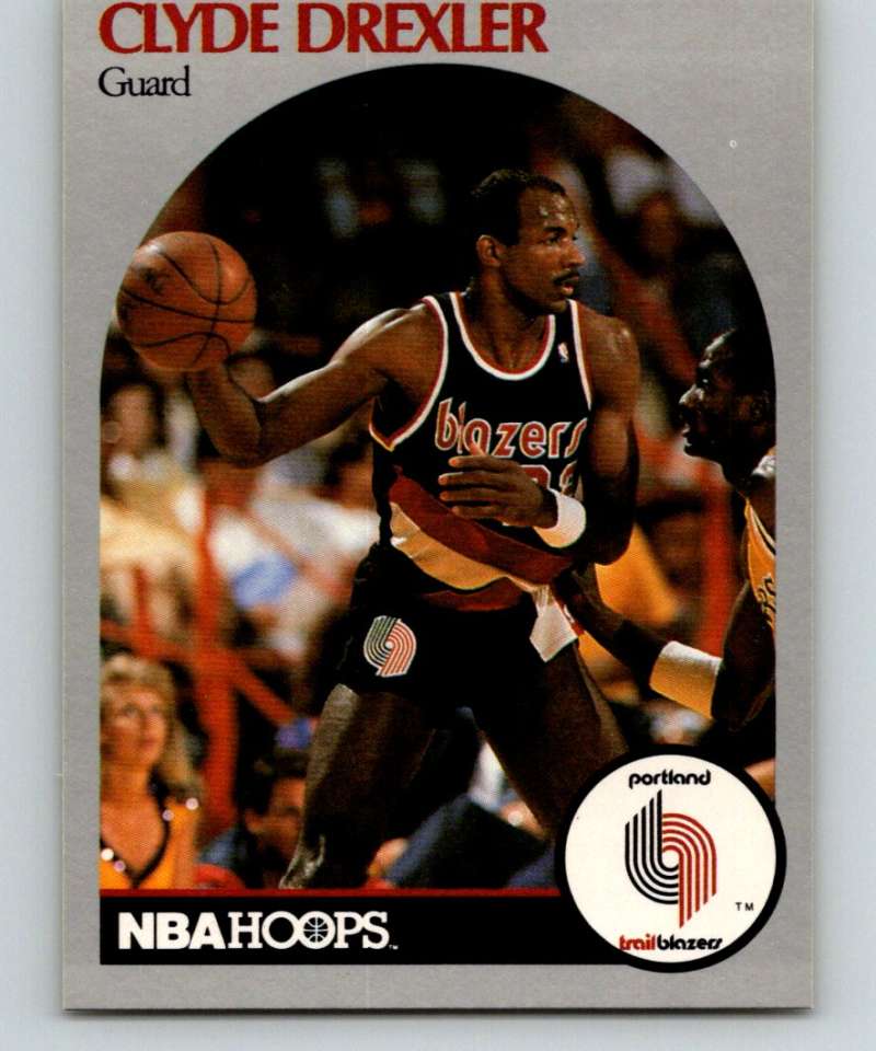 1990-91 Hopps Basketball #245 Clyde Drexler Portland Trail Blazers Image 1