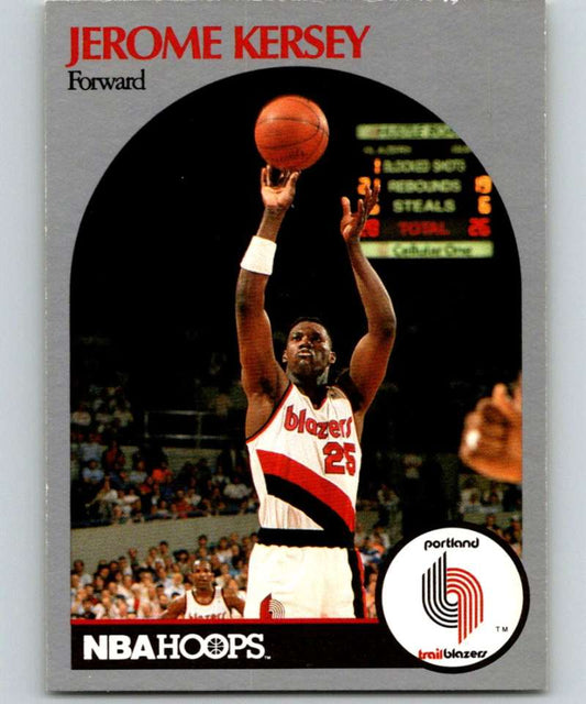 1990-91 Hopps Basketball #247 Jerome Kersey  Portland Trail Blazers  Image 1