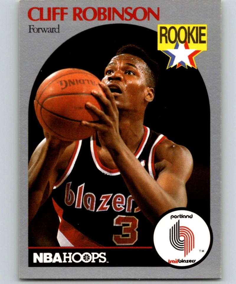 1990-91 Hopps Basketball #250 Clifford Robinson RC Rookie Portland Blazers Image 1
