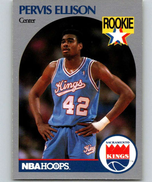 1990-91 Hopps Basketball #257 Pervis Ellison  RC Rookie SP Sacramento Kings  Image 1