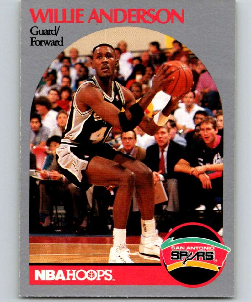 1990-91 Hopps Basketball #263 Willie Anderson San Antonio Spurs Image 1