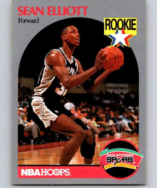 1990-91 Hopps Basketball #267 Sean Elliott  RC Rookie San Antonio Spurs  Image 1