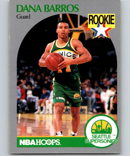 1990-91 Hopps Basketball #274 Dana Barros  RC Rookie Seattle SuperSonics  Image 1
