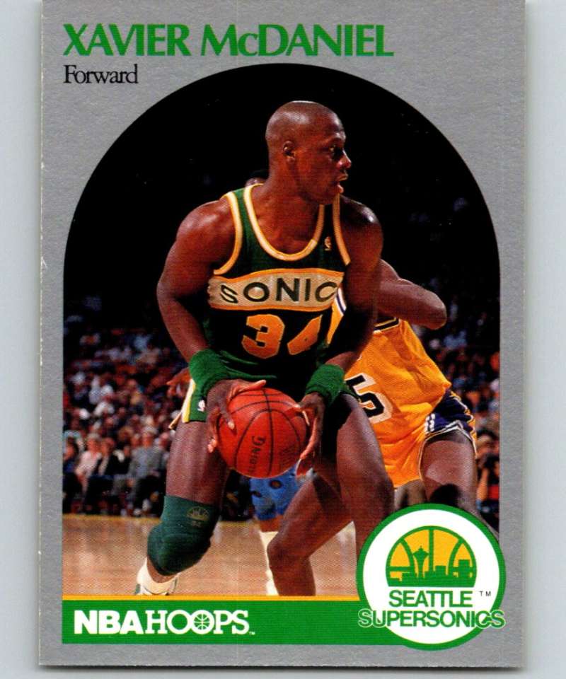 1990-91 Hopps Basketball #280 Xavier McDaniel Seattle SuperSonics Image 1