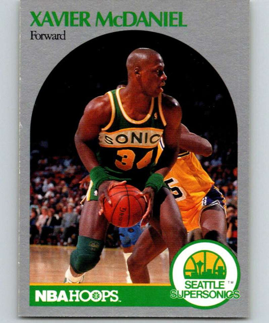 1990-91 Hopps Basketball #280 Xavier McDaniel  Seattle SuperSonics  Image 1