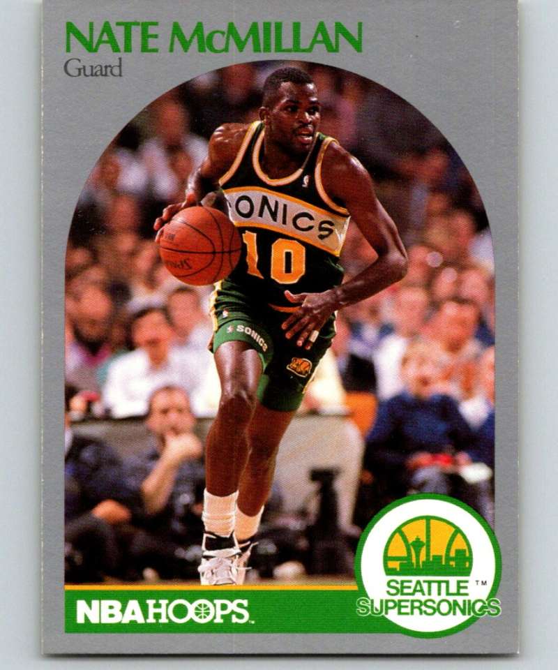 1990-91 Hopps Basketball #282 Nate McMillan Seattle SuperSonics Image 1