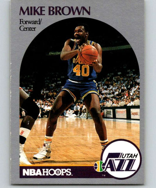 1990-91 Hopps Basketball #286 Mike Brown  Utah Jazz  Image 1