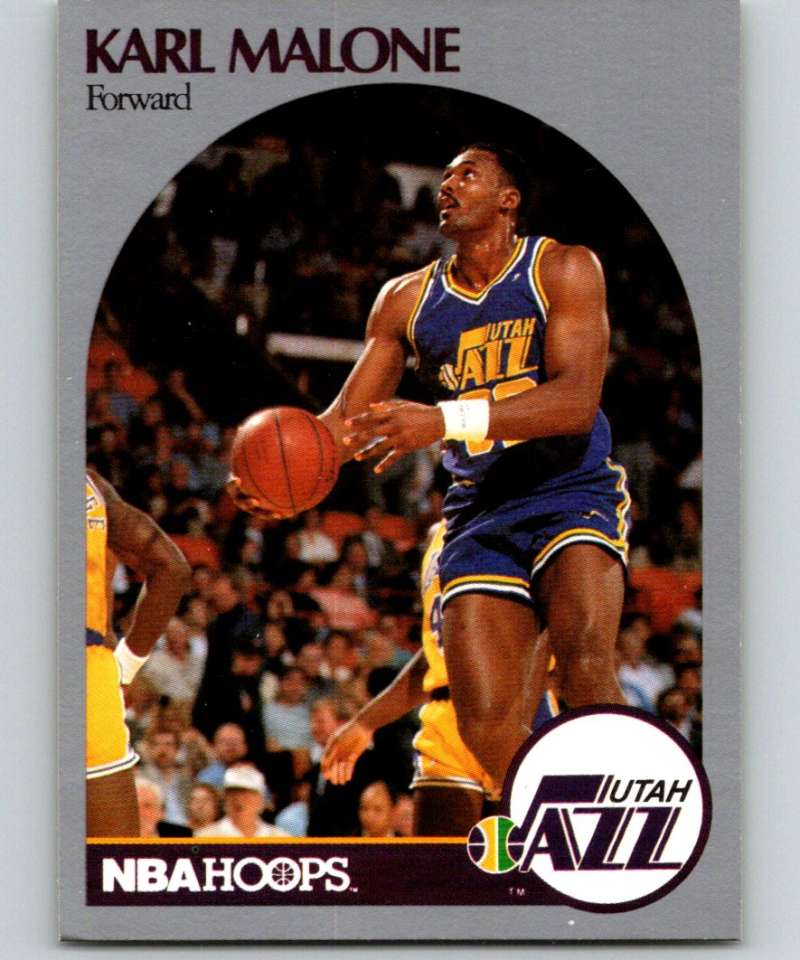 1990-91 Hopps Basketball #292 Karl Malone Utah Jazz Image 1