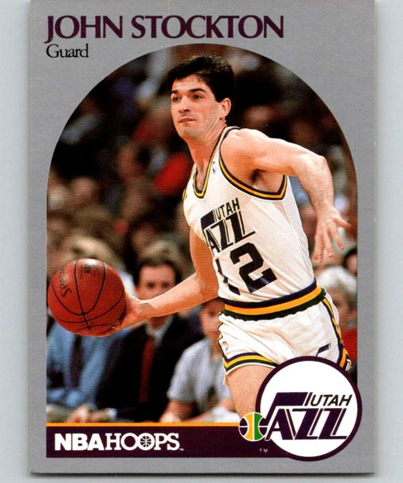 1990-91 Hopps Basketball #294 John Stockton Utah Jazz Image 1