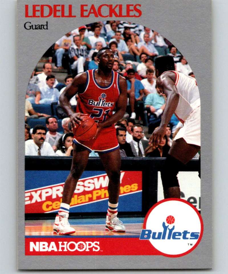 1990-91 Hopps Basketball #296 Ledell Eackles SP Washington Bullets Image 1
