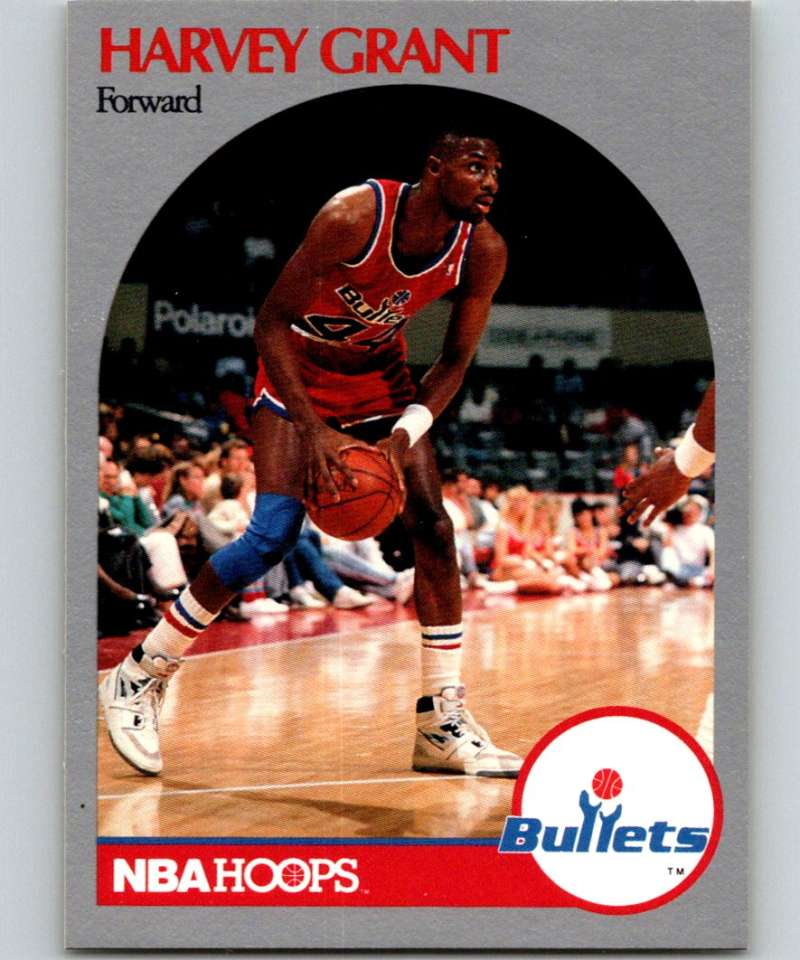 1990-91 Hopps Basketball #297 Harvey Grant Washington Bullets Image 1