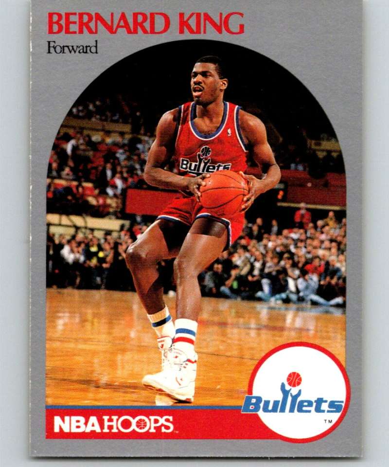 1990-91 Hopps Basketball #300 Bernard King Washington Bullets Image 1