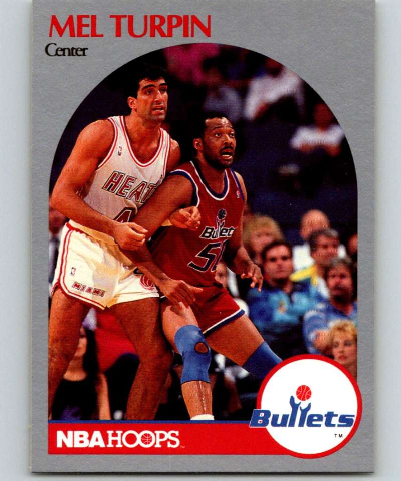 1990-91 Hopps Basketball #302 Mel Turpin SP Washington Bullets Image 1