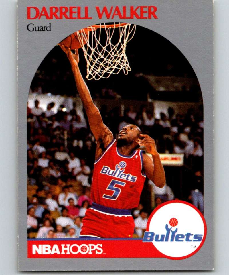1990-91 Hopps Basketball #303 Darrell Walker Washington Bullets Image 1
