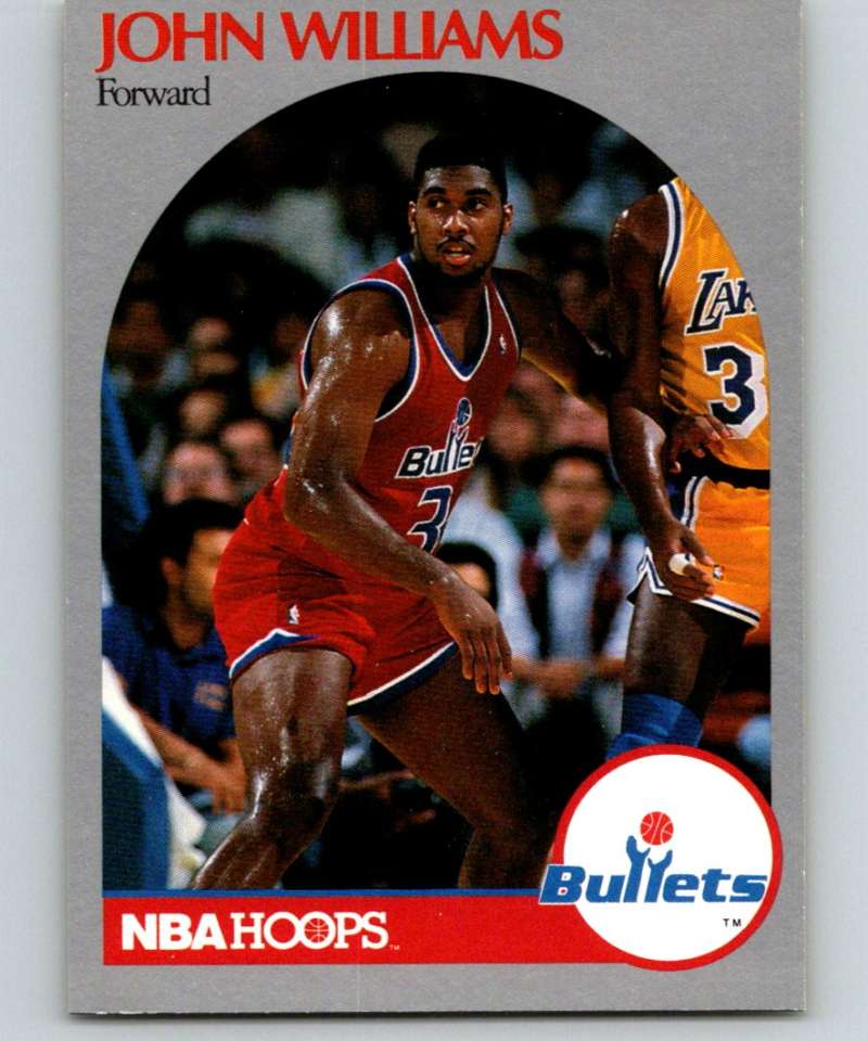 1990-91 Hopps Basketball #304 John Williams Washington Bullets Image 1