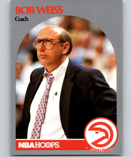 1990-91 Hopps Basketball #305 Bob Weiss CO  Atlanta Hawks  Image 1