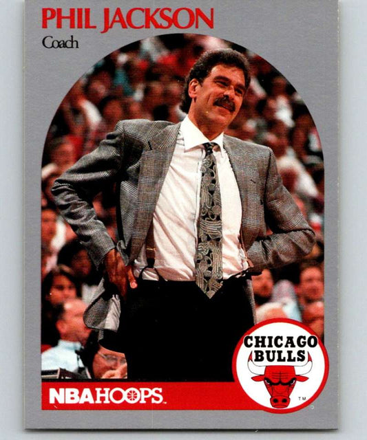 1990-91 Hopps Basketball #308 Phil Jackson CO  Chicago Bulls  Image 1
