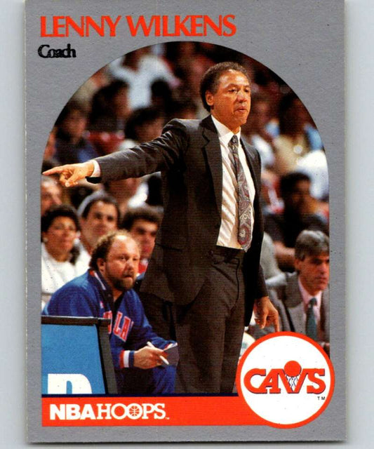 1990-91 Hopps Basketball #309 Lenny Wilkens CO  Cleveland Cavaliers  Image 1