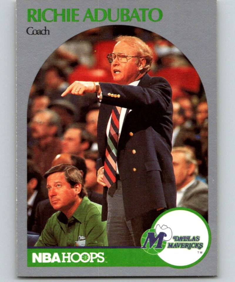 1990-91 Hopps Basketball #310 Richie Adubato CO Dallas Mavericks Image 1