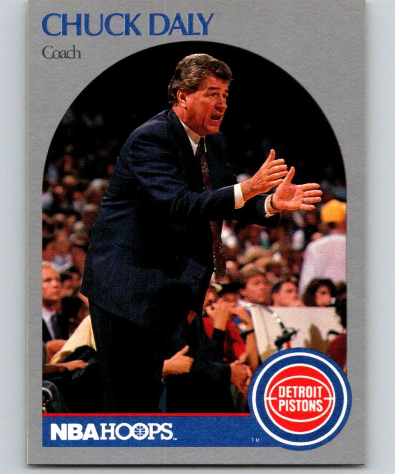 1990-91 Hopps Basketball #312 Chuck Daly CO Detroit Pistons Image 1
