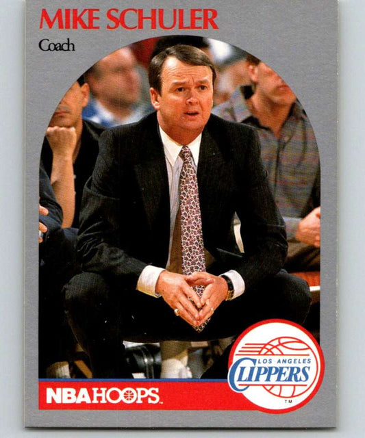 1990-91 Hopps Basketball #316 Mike Schuler CO  Los Angeles Clippers  Image 1
