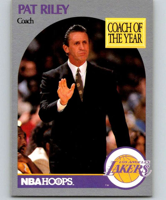 1990-91 Hopps Basketball #317 Pat Riley/  SP Los Angeles Lakers  Image 1