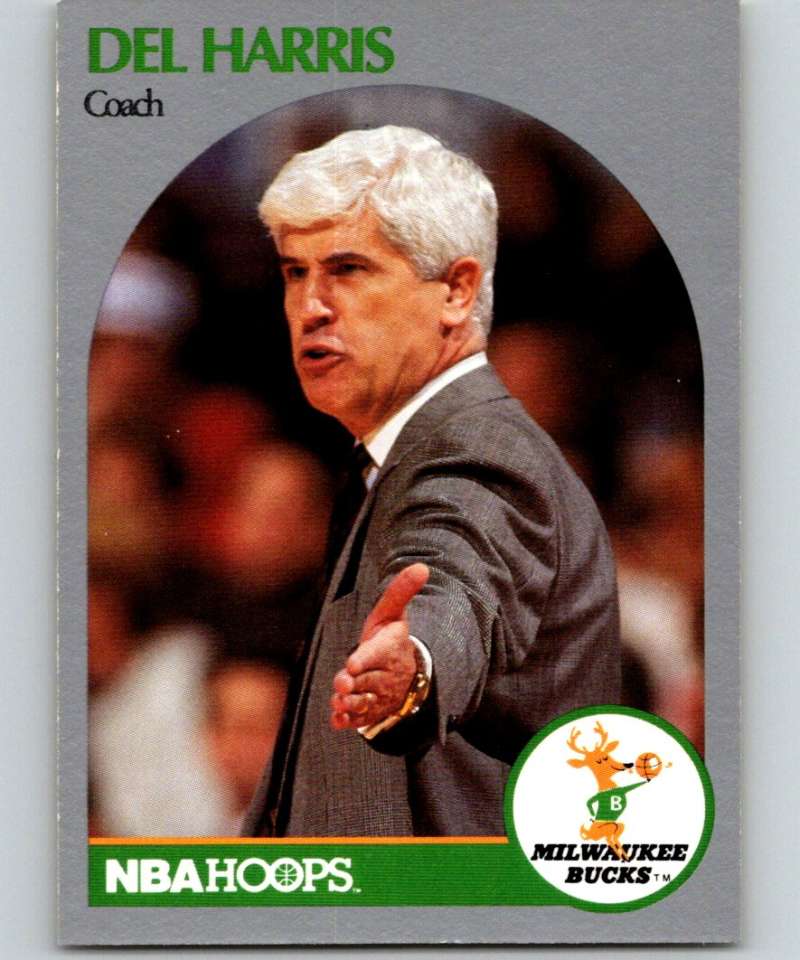 1990-91 Hopps Basketball #319 Del Harris CO Milwaukee Bucks Image 1