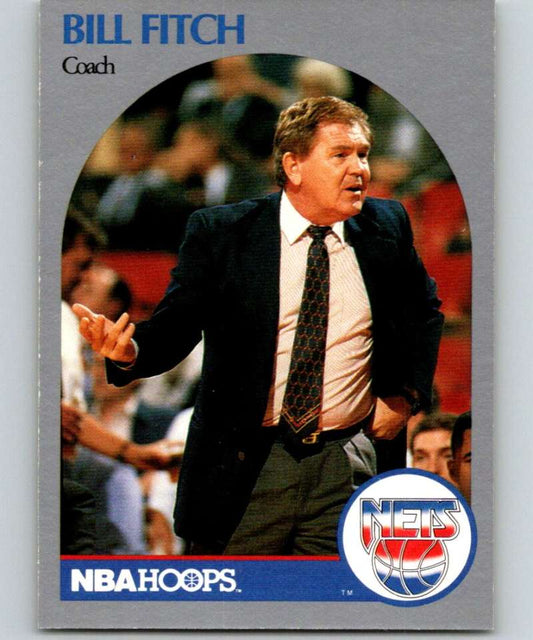 1990-91 Hopps Basketball #321 Bill Fitch CO  New Jersey Nets  Image 1
