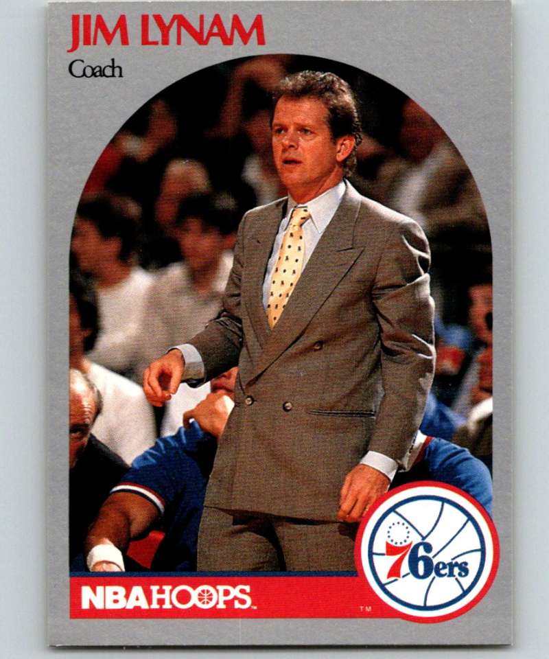 1990-91 Hopps Basketball #324 Jim Lynam CO Philadelphia 76ers Image 1