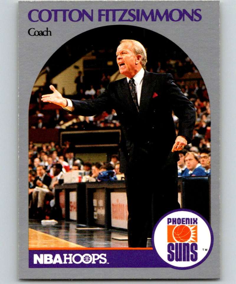 1990-91 Hopps Basketball #325 Cotton Fitzsimmons CO Phoenix Suns Image 1