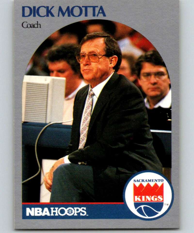 1990-91 Hopps Basketball #327 Dick Motta CO Sacramento Kings Image 1