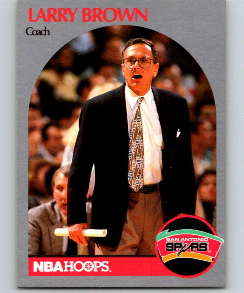 1990-91 Hopps Basketball #328 Larry Brown CO San Antonio Spurs Image 1