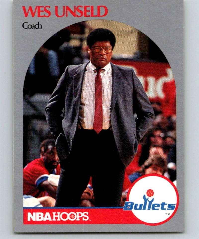1990-91 Hopps Basketball #331 Wes Unseld CO Washington Bullets Image 1