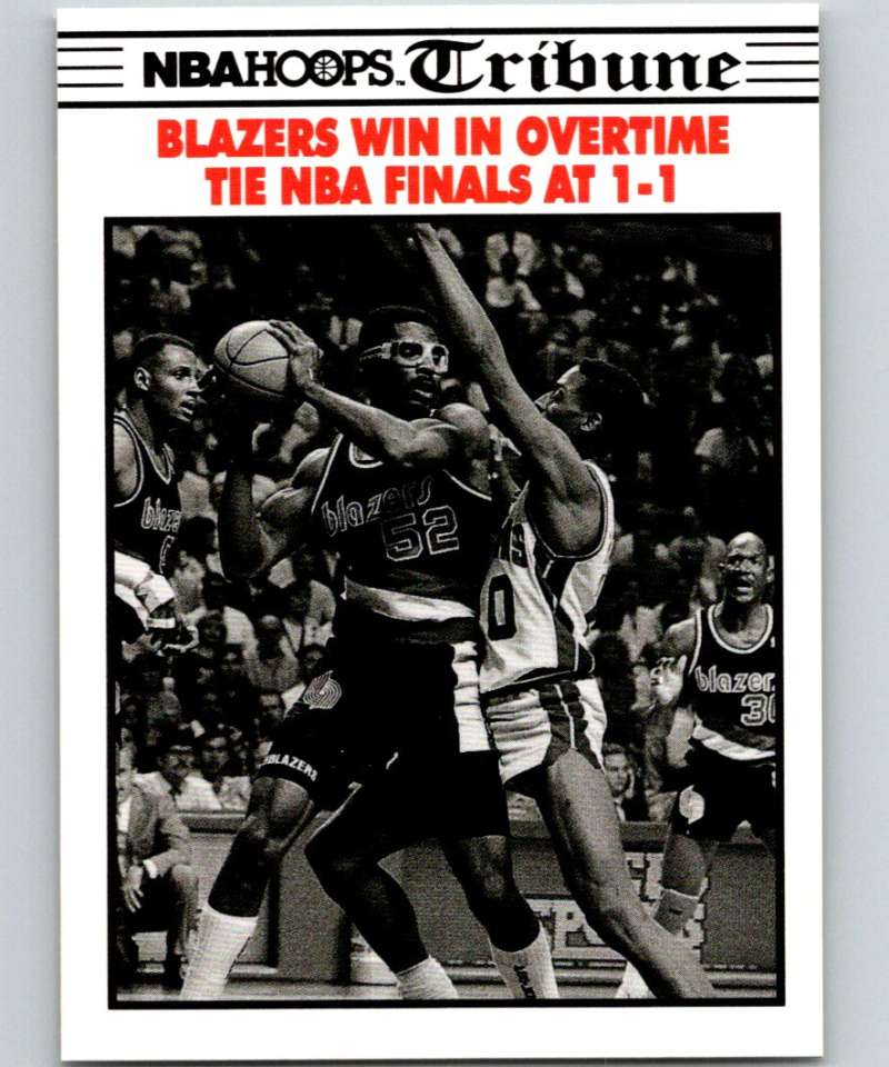 1990-91 Hopps Basketball #338 NBA Final Game 2 Detroit Pistons/Portland Blazers Image 1